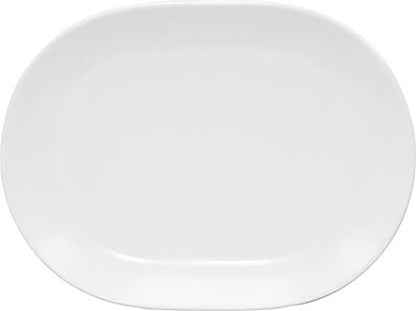 Patra Porcelain Aura Matt White Rimmed Oval Platter - 207x155mm, Box of 6