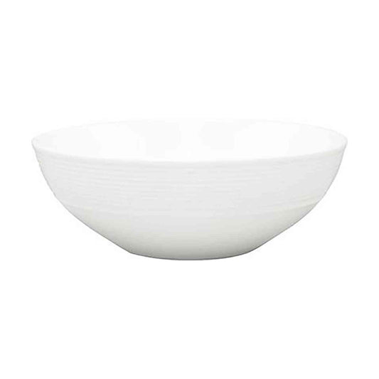 Patra Porcelain Aura Matt White Rimmed Cereal Bowl - 165mm, Box of 6