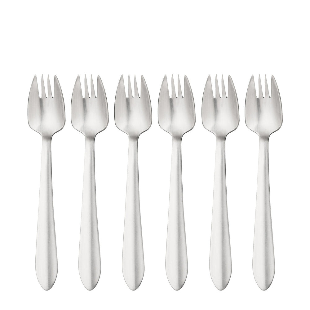 6 Piece Buffet Fork Set - Satin Finish