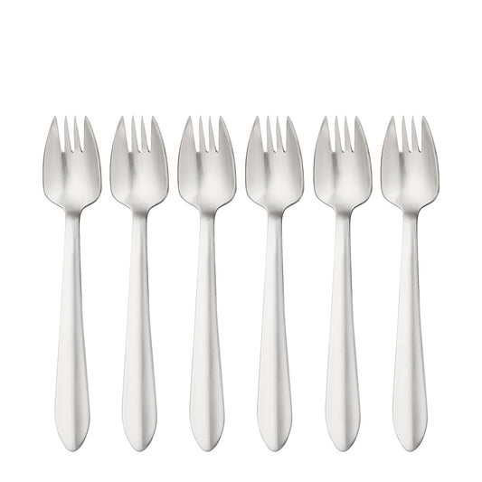 6 Piece Buffet Fork Set - Satin Finish