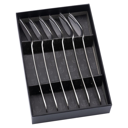 6 Piece Buffet Fork Set - Satin Finish