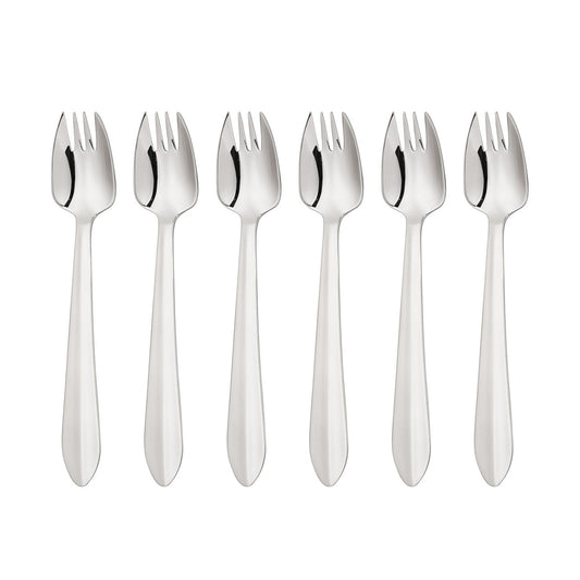6 Piece Buffet Fork Set - Mirror Finish