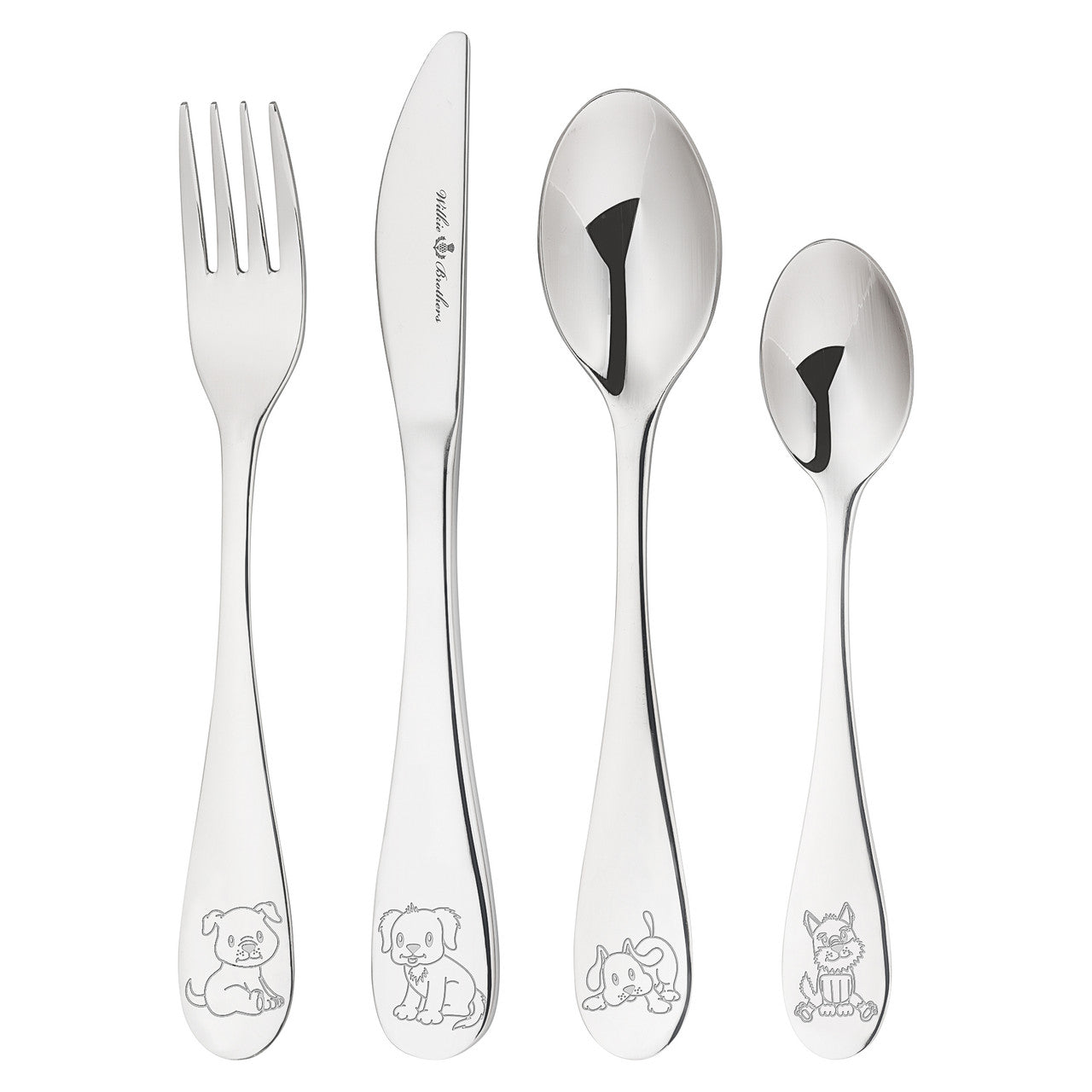 4 Piece Children's Cutlery Set - Puppy