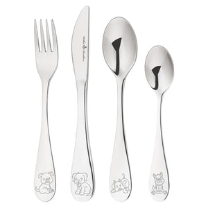 4 Piece Children's Cutlery Set - Puppy