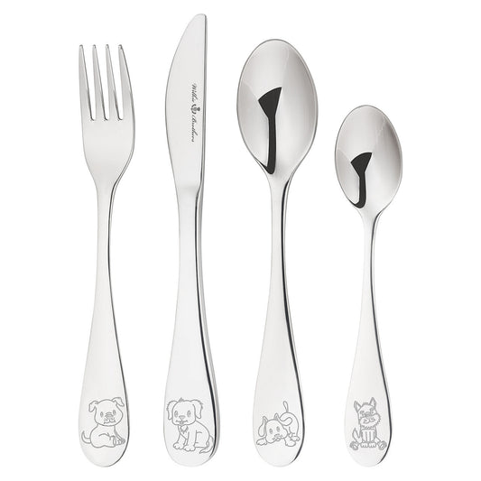 4 Piece Children's Cutlery Set - Puppy