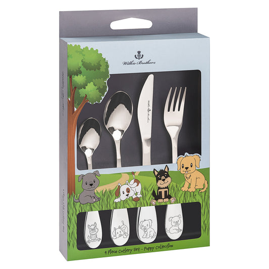 4 Piece Children's Cutlery Set - Puppy