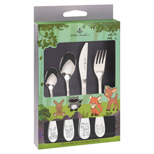 4 Piece Children's Cutlery Set - Woodland