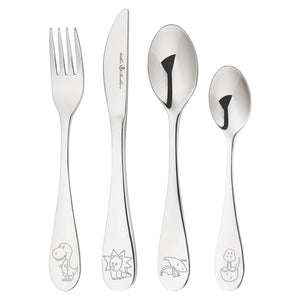 4 Piece Children's Cutlery Set - Dinosaur