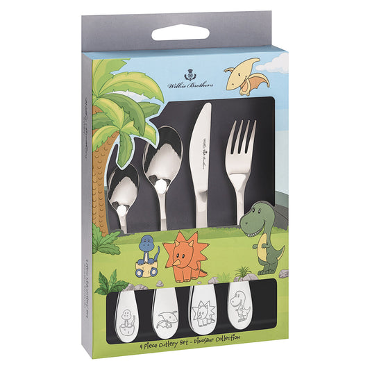 4 Piece Children's Cutlery Set - Dinosaur