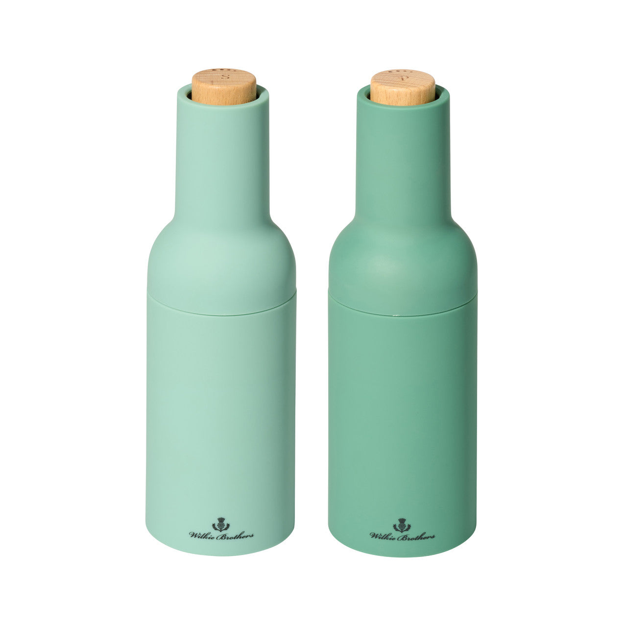 Electric Gravity Salt and Pepper Mill Set Eucalyptus Green