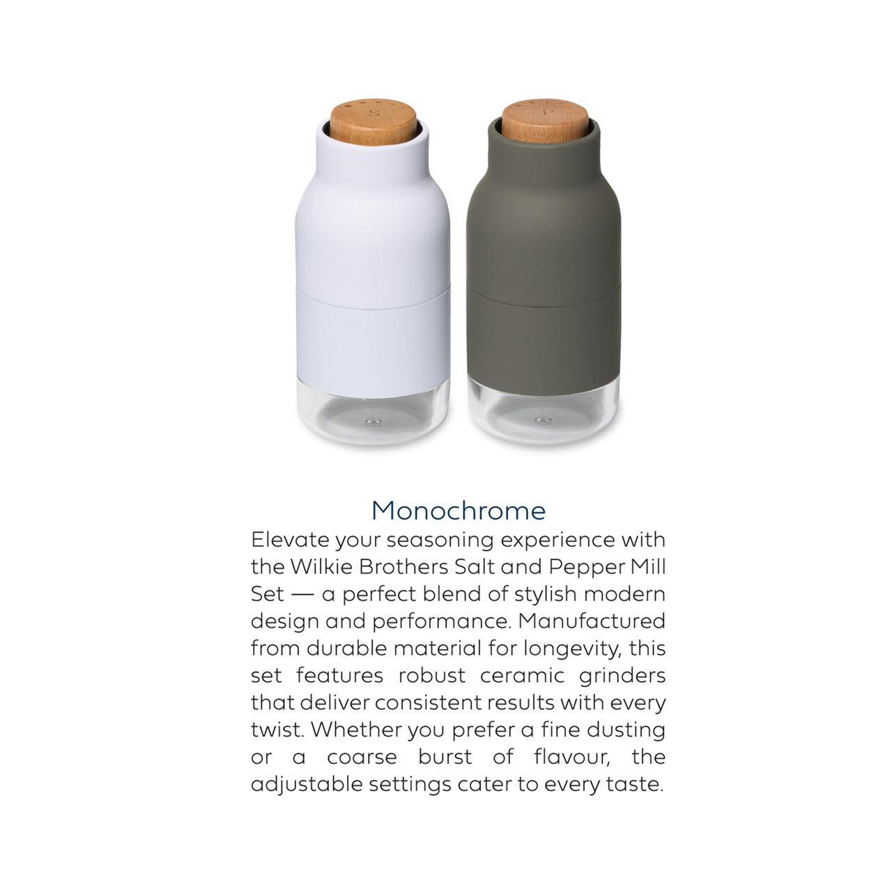 Salt and Pepper Mill Set  Monochrome