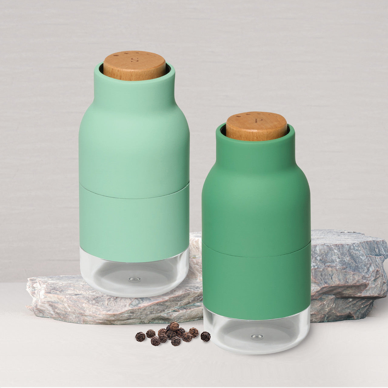 Salt and Pepper Mill Set Eucalyptus Green