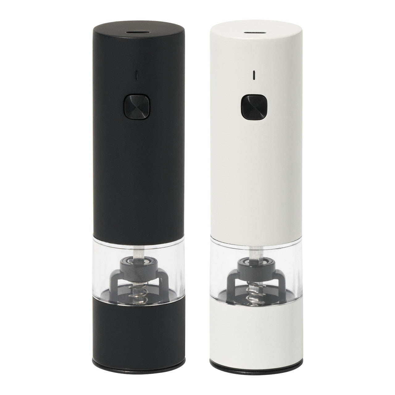Electric Rechargable Salt and Pepper Mill Set, Black and White Matte - 17ml