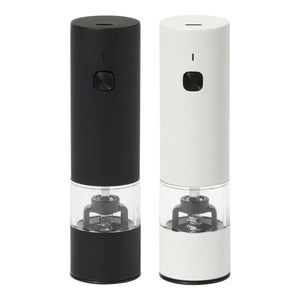 Electric Rechargable Salt and Pepper Mill Set, Black and White Matte - 17ml