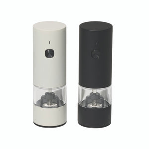 Electric Rechargable Salt and Pepper Mill Set, Black and White Matte - 35ml