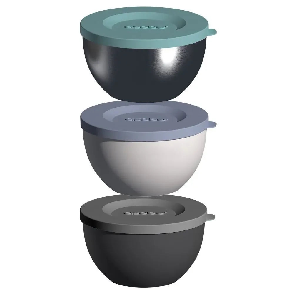 Asobu Thermo Bowl Set 3pcs - 270ml, Black,Silver,White - Kitchenly