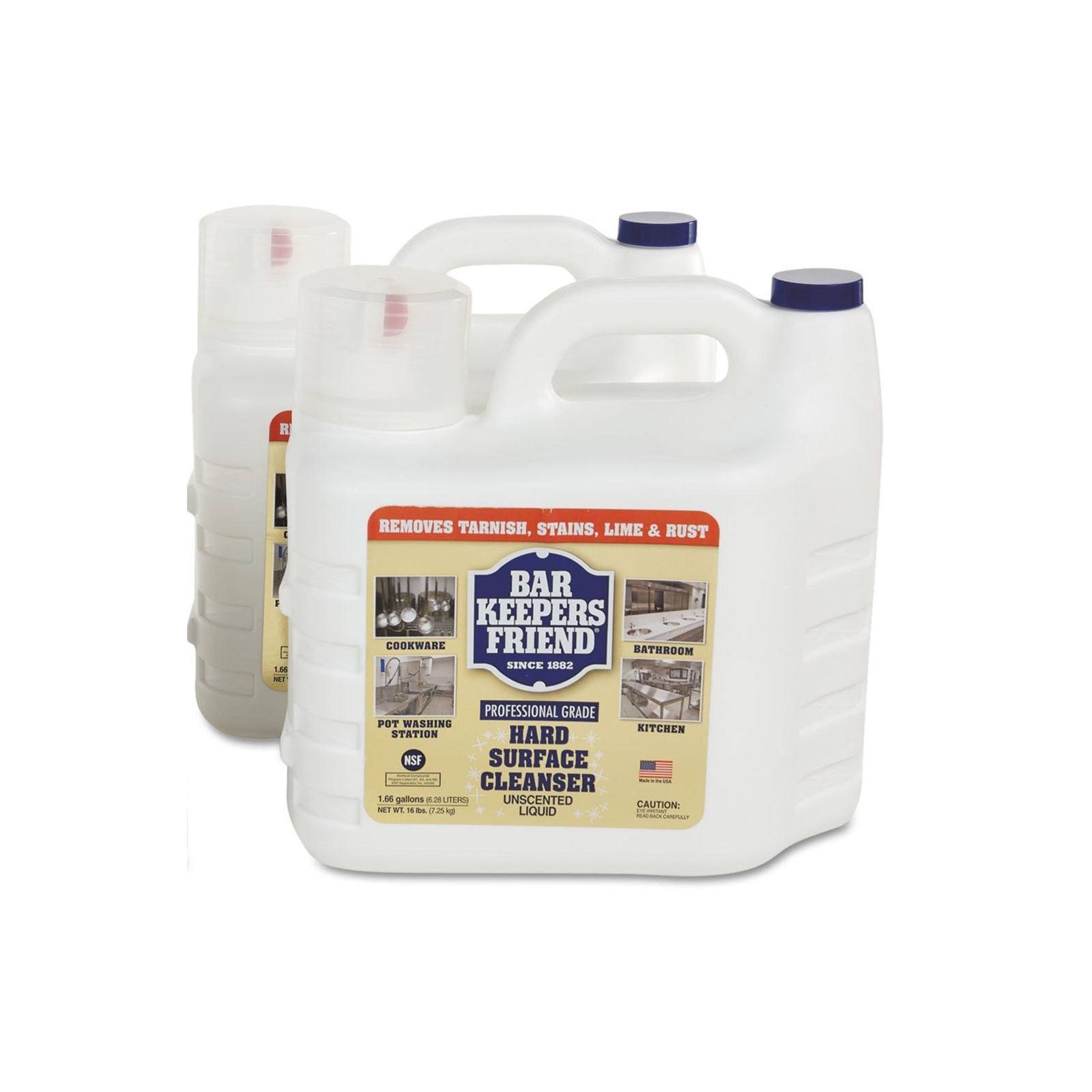 BKF Hard Surface Cleanser Unscented Liquid 2x6.28L - Kitchenly