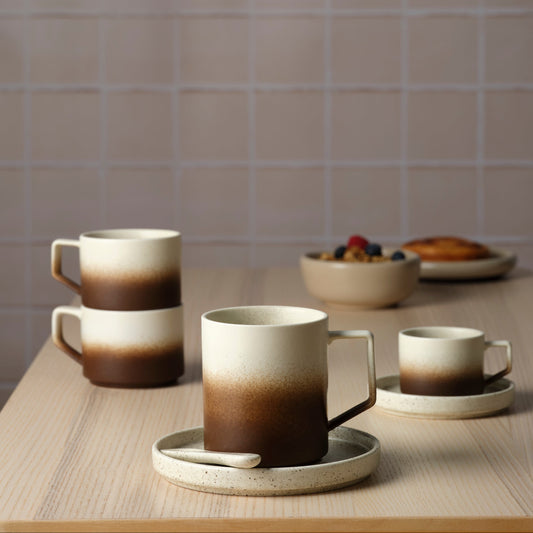 Brew Pottery Desert Tan Straight Side Cup - 220ml, Box of 6