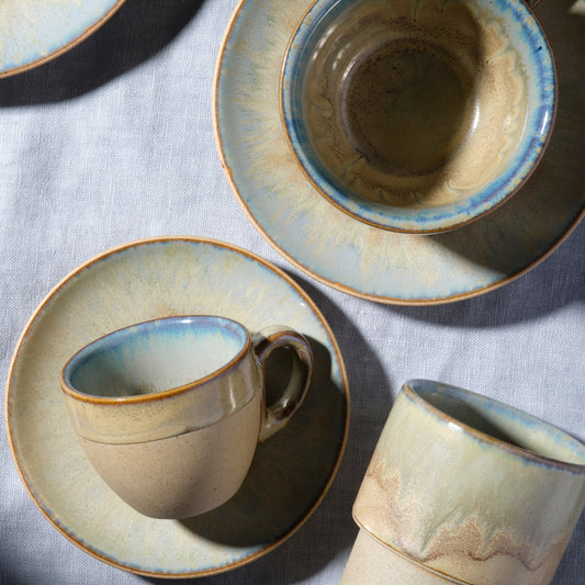 Brew Pottery Sandy Beige Saucer 167mm - Set of 6