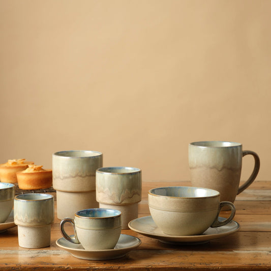 Brew Pottery Sandy Beige Saucer - 125mm, Box of 6