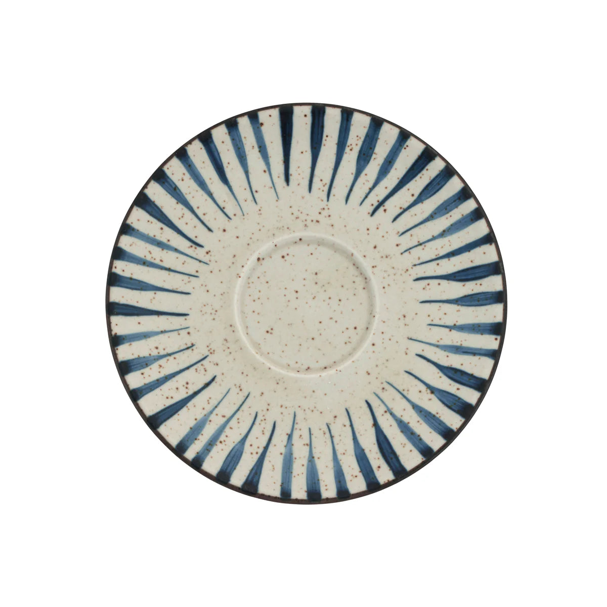 Brew Pottery Blue Flame Saucer 167mm - Set of 6