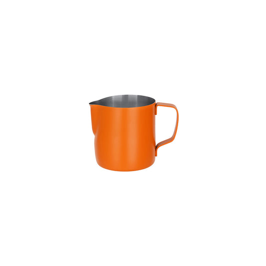 Brew Stainless Steel Milk Frothing Jug -  350ml, Powder Coat Orange