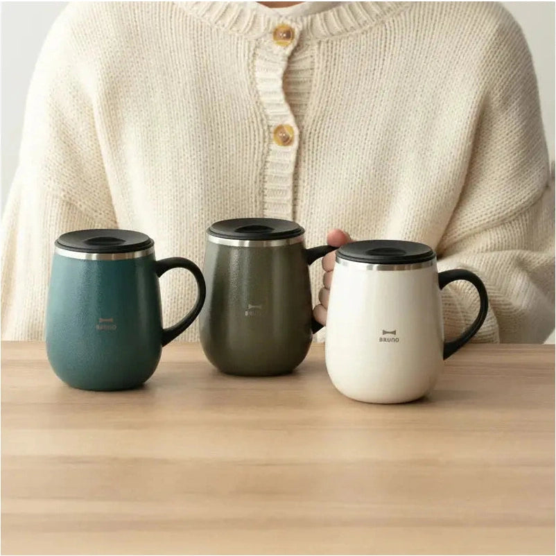 Bruno Stainless Mug Short With Lid 460 ml