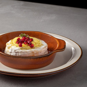Costa Nova Poterie Caramel Footed Plate - 332mm
