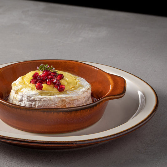 Costa Nova Poterie Caramel Footed Plate - 332mm