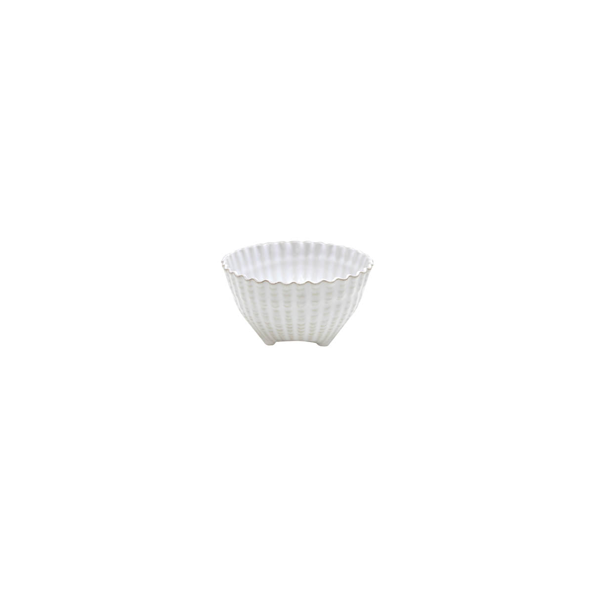 Costa Nova Aparte White Round Shell Footed Bowl - 142mm, 530ml (Box of 6)