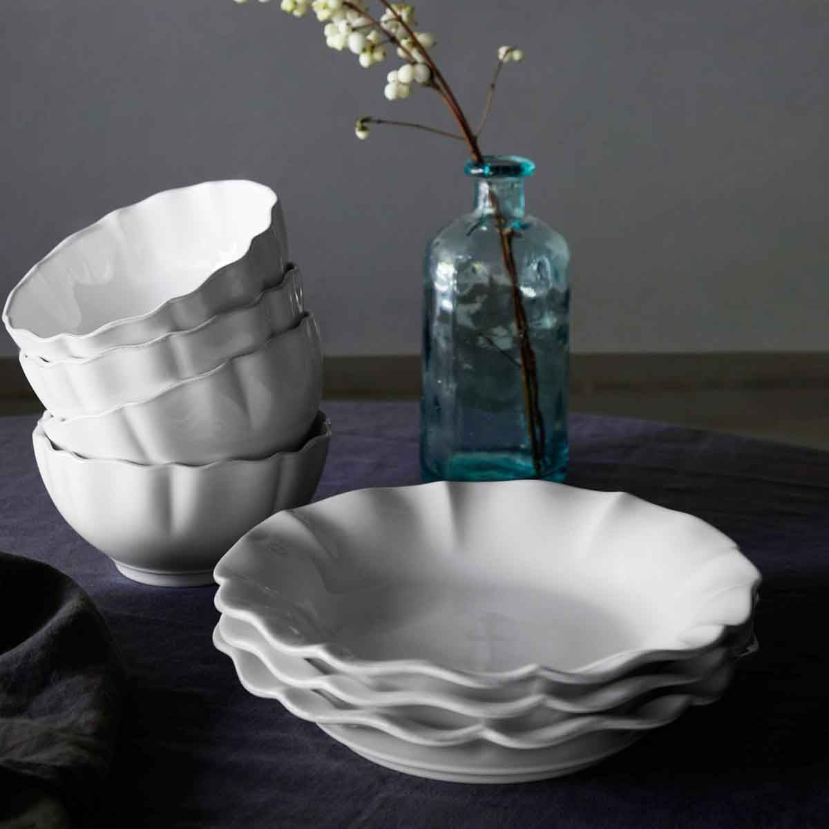 Costa Nova Rosa Branco Round Bowl - 160mm, 660ml (Box of 6)