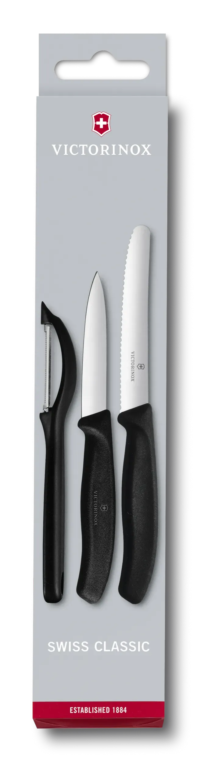 Swiss Classic Paring Knife Set with Peeler, 3 Pieces