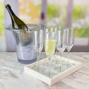 D-Still Bamboo Polycarbonate Champagne Flute - 130ml , Box of 4