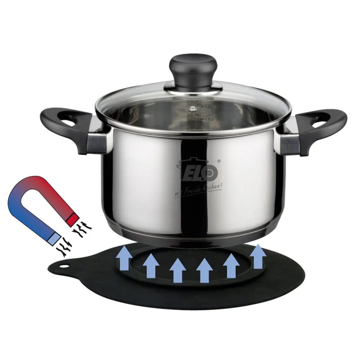 Elo Silicon Magnetic Coaster, Heat Resistant Up To 220°C