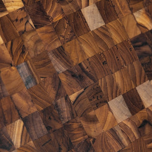 TeakHaus Butcher Block Teak End Grain Carving and Cutting Board 42×30.5×3.8cm
