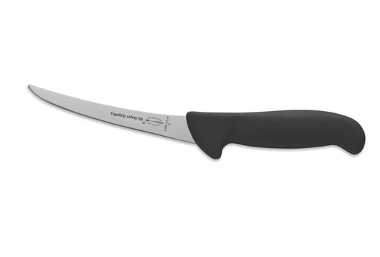 F.Dick ErgoGrip Boning Knife Curved Blade Stiff 15cm Black S-S/P - Kitchenly