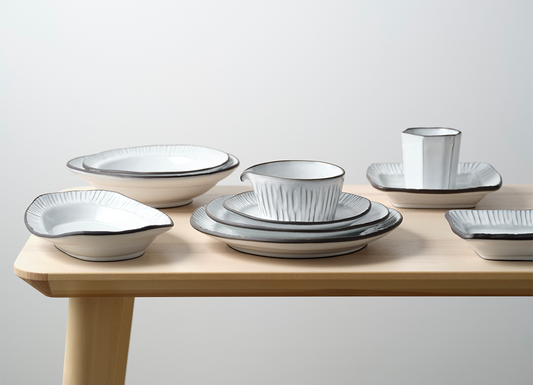 Tablekraft Linea Organics Service Bowl with Spout - 100x60mm, White, Box of 4