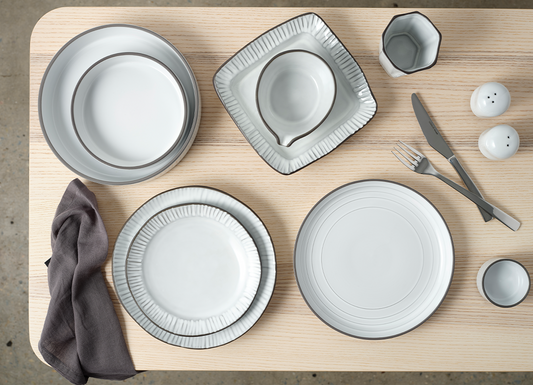 Tablekraft Linea Organics Deep Plate with Rim - 235x55mm, White, Box of 5