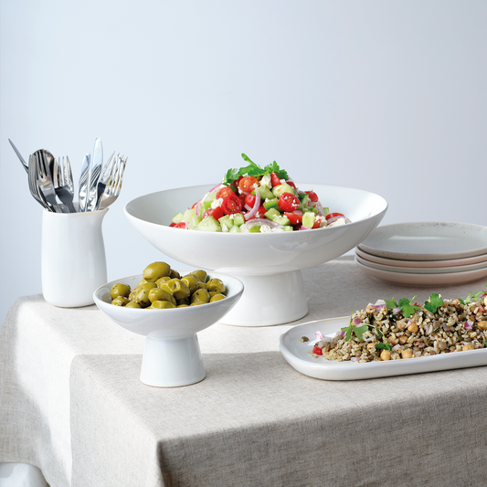 Tablekraft Urban Serve Pedestal Flared Bowl - 320x137mm, White