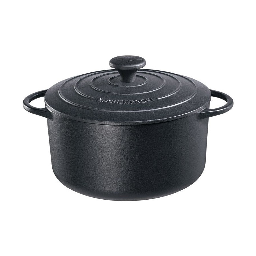 Kuchenprofi Provence Stewing Pan Round French Oven with Lid √ò 24cm Black - Kitchenly