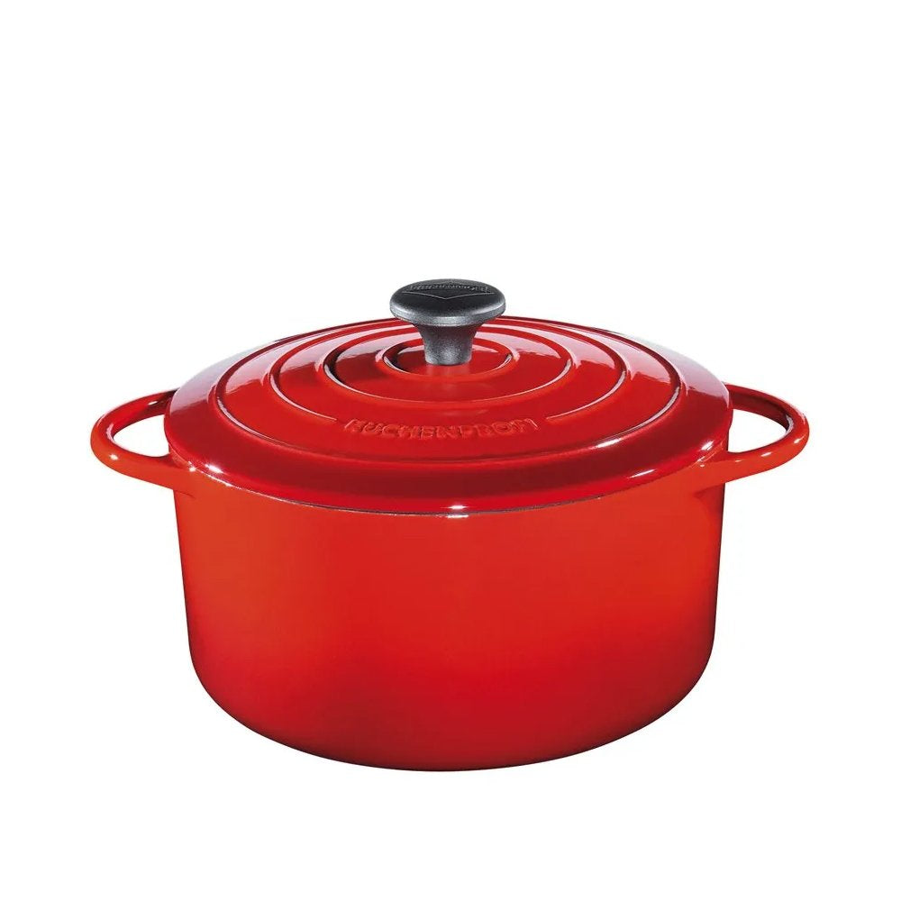 Kuchenprofi Provence Stewing Pot Round French Oven with Lid √ò 26cm Red - Kitchenly