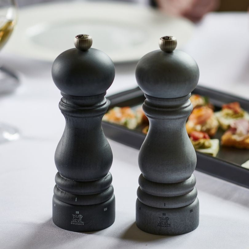 Paris Graphite Light u'Select Salt & Pepper Mill Duo with Stainless Steel Funnel, 18cm