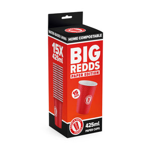 Redds Big Paper Cup - Home Compostable, 425ml, Pack of 15