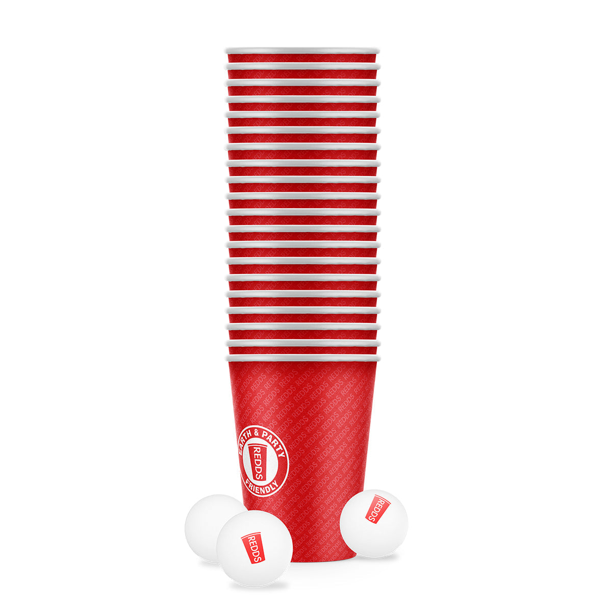 Redds Paper Cup Pong Pack With Ping Pong Balls - 425ml, Pack of 20
