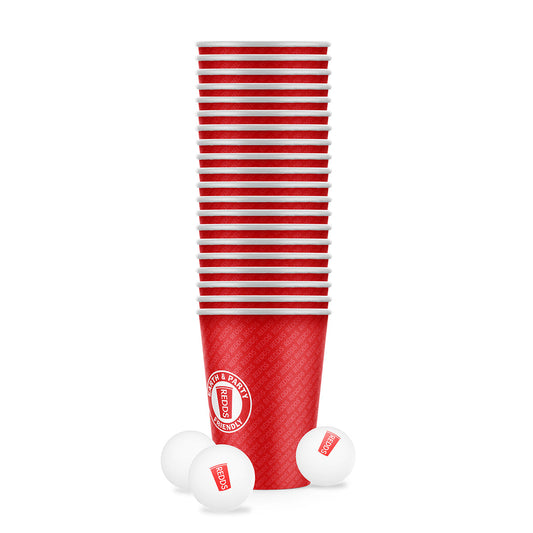 Redds Paper Cup Pong Pack With Ping Pong Balls - 425ml, Pack of 20