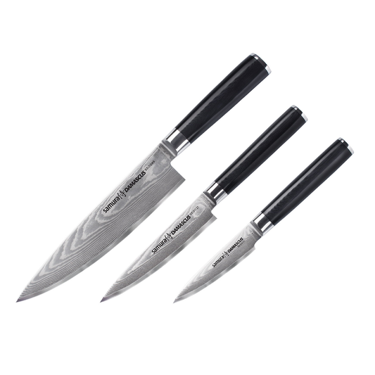 Samura DAMASCUS Knife Gift Box - Paring Knife, Utility Knife, Chef's Knife - Kitchenly