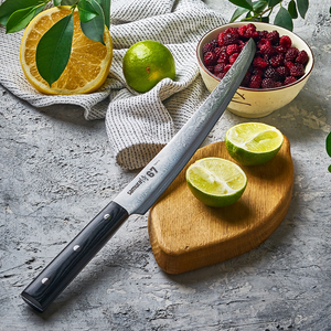 Samura DAMASCUS 67 Slicing Knife TANTO - 230mm, 67 Layers - Kitchenly