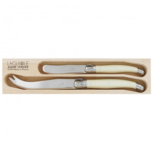 André Verdier Laguiole Debutant Ivory Cheese Set - 2 Piece