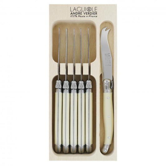 André Verdier Laguiole Debutant Ivory Small Cheese Knife - 6 Piece