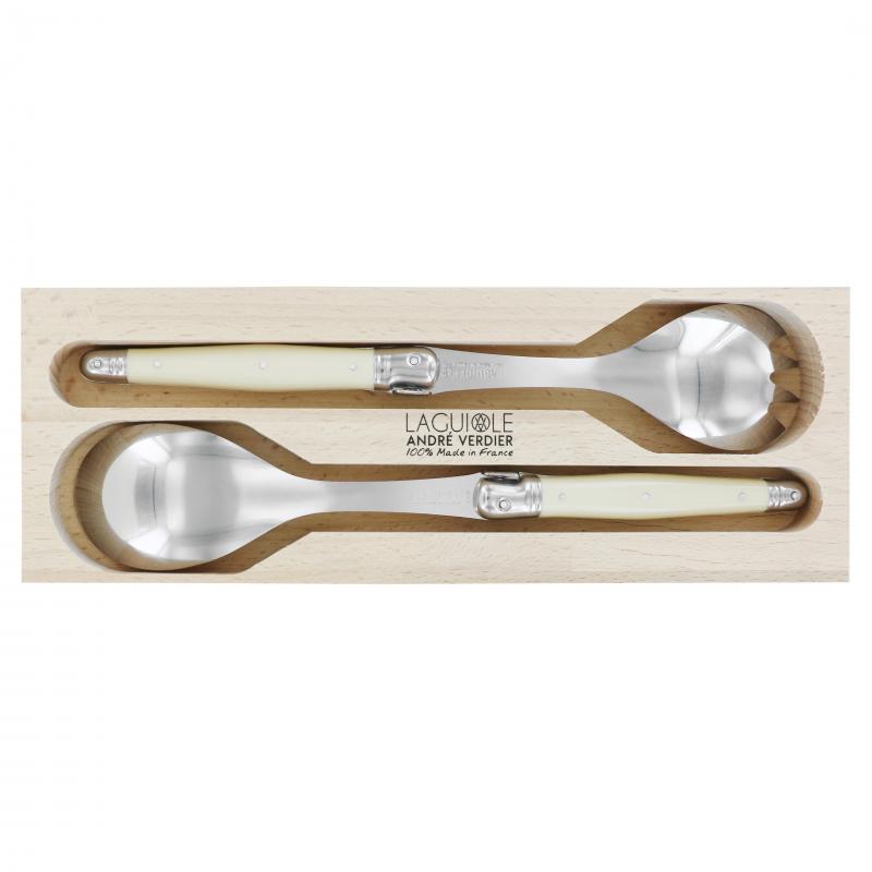 André Verdier Laguiole Debutant Ivory Salad Set - 2 Piece